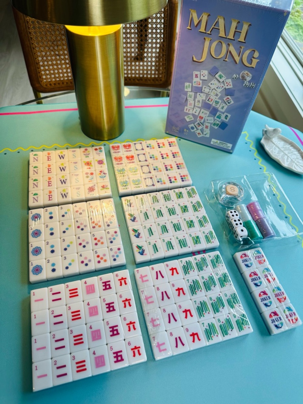 Hobby Lobby Lavender Purple Mahjong Tile Set - Picture 2 of 8